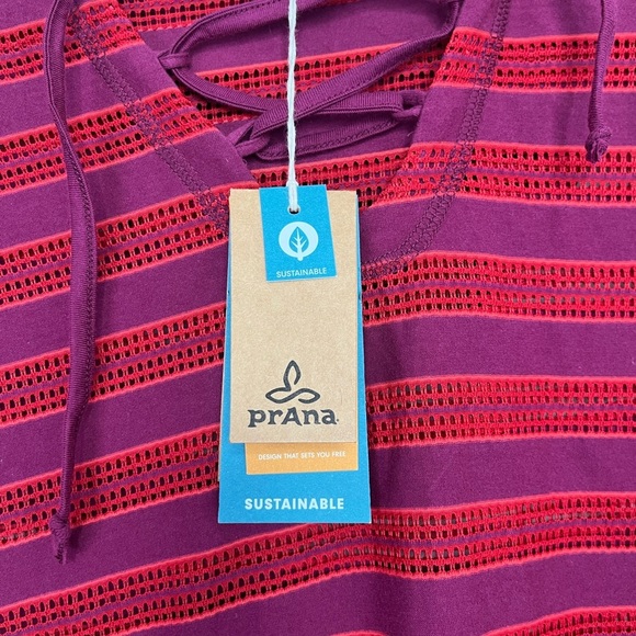 NWT Prana Alexia Beach Swim Coverup Tunic in Deep Pomegranate Size Small - Picture 10 of 12